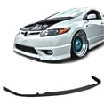 thumbnail image 2 of Ikon Motorsports Front Bumper Lip Compatible with 2009-2011 Honda Civic Coupe FG1 FG2 CS1 Style Unpainted Black PU Polyurethane Air Dam Chin Spoiler Protector Splitter, 2 of 3