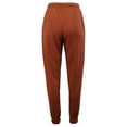 thumbnail image 3 of A2Y Women's Soft Fleece Drawstring Elastic Waist Stretch Pockets Joggers Sweatpants Dark Rust 2XL, 3 of 3