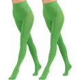 thumbnail image 2 of 2 Pairs Women's Solid Color Tights 80D, Soft Opaque Microfiber Tights, 2 of 4