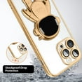thumbnail image 2 of for iPhone 14 Pro Case Astronaut Clear Plating Astronaut Hidden Stand Cover for iPhone 14 Pro 6.1 Inch Soft TPU Shockproof Full Camera Protective Phone Case for Women Girls-Gold, 2 of 6