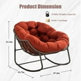 thumbnail image 2 of Villeston Solid Print Steel Indoor and Outdoor High Density Rocking Chair, Orange, 2 of 9