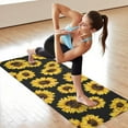 thumbnail image 6 of Black Yellow Sunflower Pattern Hot Yoga Mat Towel Non Slip for Hot Yoga - Quick-Drying Yoga Mat Cover with 4 Corner Pockets with Travel Bag - Hot Yoga Towel Non Slip 74"x26", 6 of 6