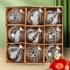 thumbnail image 3 of Kearding 9x Juego de adornos navideños destrozados Adornos para árboles de Navidad con brillo y brillo Kits de decoración para fiestas Estilo 1, 3 of 6