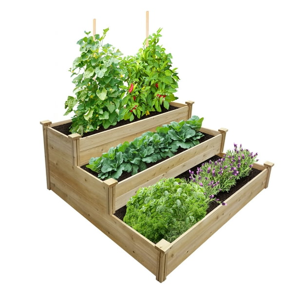 Greenes Value 3 Tiered Cedar Raised Garden Bed 4 Ft X 21 In Unfinished 5 625 Thick Com - 3 Tiered Cedar Raised Garden Bed Greenes Value 3 Tiered Cedar Raised Garden Bed 4 Ft X 21 In Unfinished 5 625 Thick Com - 3 Tiered Cedar Raised Garden Bed