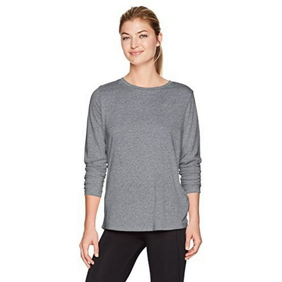 Under Armour Women's Threadborne Twist Long Sleeve Crew, Black /Graphite, X-Small