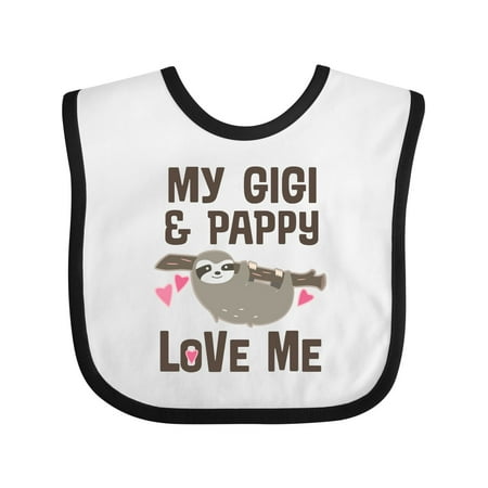

Inktastic My Gigi and Pappy Love Me Gift Baby Girl Bib