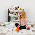 thumbnail image 5 of Humble Crew Espresso Toy Storage Organizer with 9 Plastic Storage Bins, Espresso/White, 5 of 6