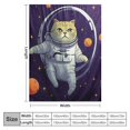 thumbnail image 4 of Orinice  Outer Space Soft Flannel Fleece Throw Blanket, Scottish Fold Cat Astronaut in with Stars and Planets in The Sky, Cozy Plush for Indoor and Outdoor Use,Quartz Mustard 40x50in, 4 of 6