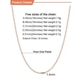 thumbnail image 5 of U7 Rose Gold Plated Layer Thin Chain Necklace for Women 1.4MM Dainty Chain for Pendant 20'' Chain Jewelry Gift for Girlfriend,Daughter,Wife, 5 of 7