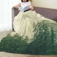 thumbnail image 6 of Fuzoiu Fog Forest Print Ultra-Soft Micro Fleece Blanket,All Seasons Flannel Throw, Lightweight Blanket for Bed, Sofa, Couch, Movie Night, Camping, and Travel-40"x30", 6 of 7