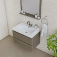 thumbnail image 6 of Alya Bath Paterno 30" Modern Wood Wall Mounted Bathroom Vanity in Gray, 6 of 7