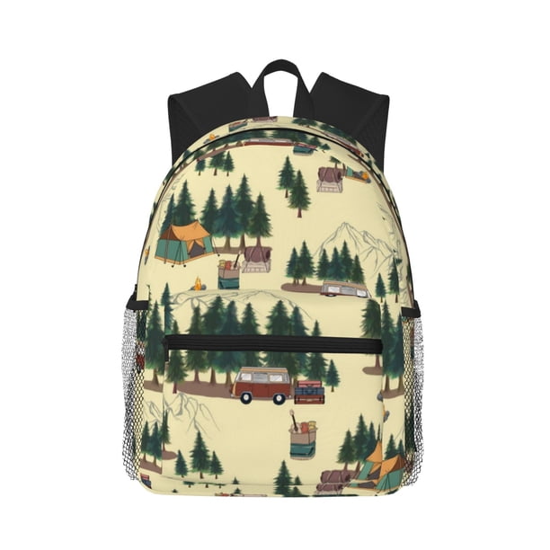 Easygdp Camping Caravan 1 Mochila Casual para Portátil, Mochila para Escuela, Viajes, Negocios