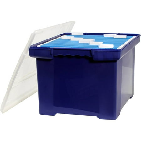 Storex Storage File Totes, Case of 4