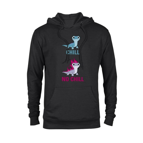 Disney Frozen 2 Salamander Chill vs No Chill - Pullover Hoodie for Adults -Customized-Black