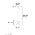 thumbnail image 2 of ET2 E24162-18BKGLD Newton LED Pendant Light 9W 3000K, Black / Gold, 2 of 5