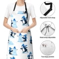 thumbnail image 6 of Lsque Penguin Winter Fun Waterproof Apron Chef Aprons for Men Heavy Duty Chemical Work Apron Extra Long Grilling Aprons with Adjustable Bib Apron, 6 of 9