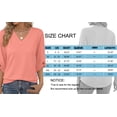 thumbnail image 5 of MOSHU V Neck Tops for Women 3/4 Length Sleeve Women Tops Casual Dressy Women Blouses Trendy Tunic Tops, 5 of 9