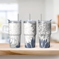 thumbnail image 2 of 20oz Coffee Mug with Lid & Straw - Stainless Steel Double Wall Vacuum Insulated Boho Travel Tumbler, Leakproof Thermal Cup, 2 of 5
