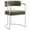 Green, variant on Maklaine Stainless Steel Chrome Metal Frame Dining Accent Chair in Silver Wheat