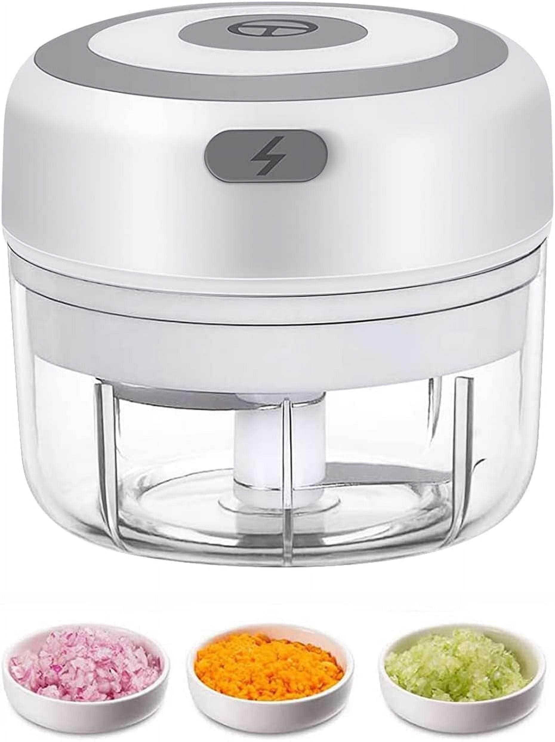 Woveruco 250ML Electric Garlic Chopper,Mini Portable Veggie Chopper, Garlic Grinder Masher Onion Chopper,Blender to Vegetable, Wireless Food Processor for Ginger, Chili, Fruit, Meat, etc-250ml Pink