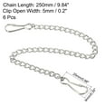 thumbnail image 2 of Unique Bargains 9.84 Inch Signboard Garden Plant Basket Clips Hangers Stainless Steel Hanging Chain 6 Pack, 2 of 6