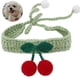 thumbnail image 3 of Collar De Bolas De Cereza De Punto Para Mascotas, Suministros Para Mascotas, Adornos De Cuello De Punto Hechos A Mano Suaves Y Cómodos Eigraketly PT002698-02, 3 of 6