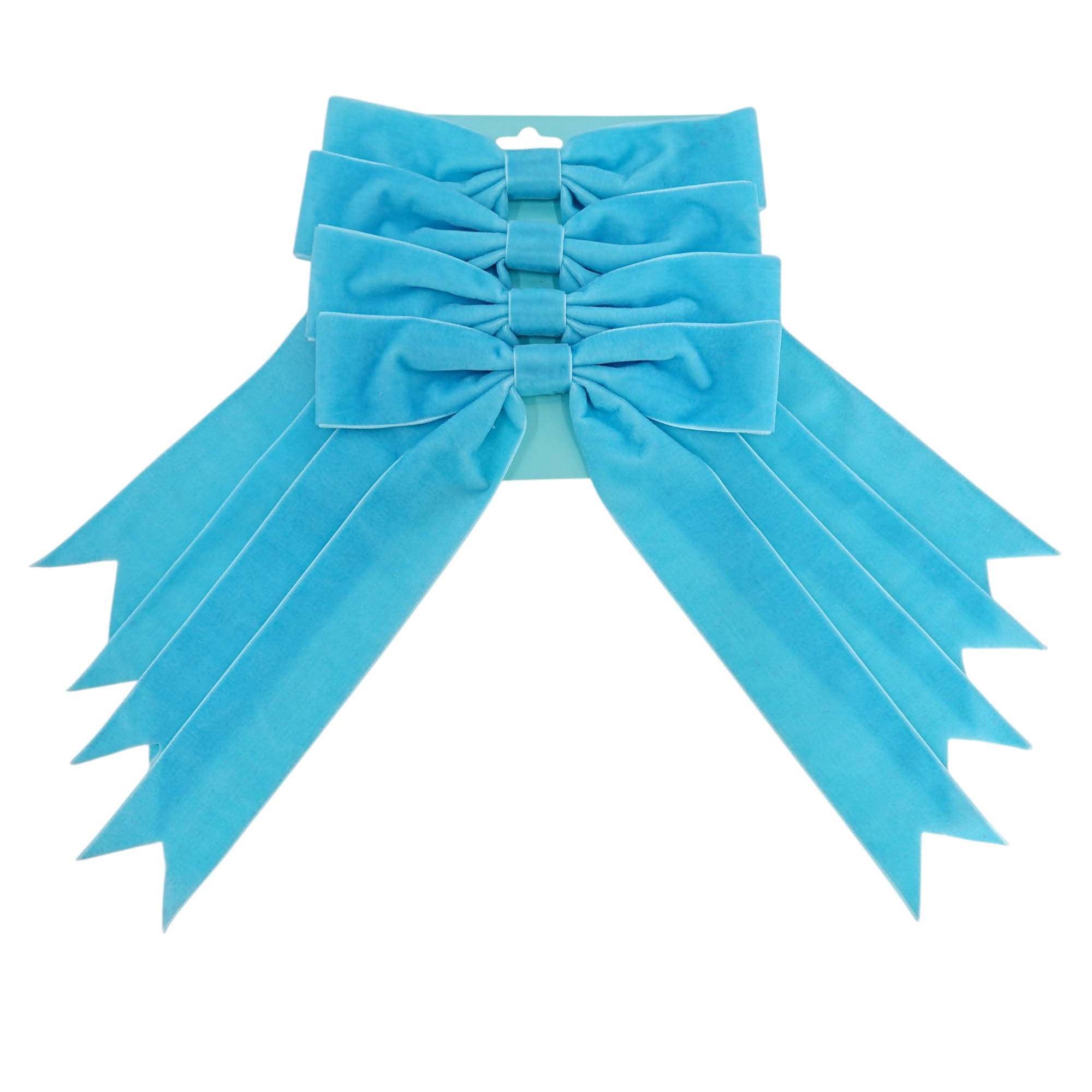 Holiday Time 4 Pack Blue Christmas Bow Decorations