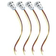 4 Sets PreWired Round LEDs Waterproof 2Color Light Common Anode