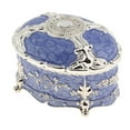 thumbnail image 5 of Retro Enamel European Style Oval Trinket Chest Jewelry Box Organizer Holder, 5 of 6
