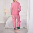 thumbnail image 3 of KLL Summer Fruits And Sunglasses Print Women's Long Sleeve Pajamas with Pants Sleepwear Loungewear 2 Set-Medium, 3 of 8