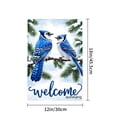 thumbnail image 4 of Amhnf Blue Jay Birds Welcome Garden Flag For Home Outdoor Garden Yard Decor 12x18 inch, 4 of 5