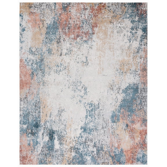 SAFAVIEH Invista Fowler Abstract Area Rug, Ivory/Multi, 8' x 10'