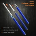 thumbnail image 4 of TFixol Carbide Tipped Wood Lathe Turning Tools Set, Latest Lathe Rougher Finisher Swan Neck Hollowing Tools and Interchangeable Aluminum Alloy Grip Handle with Diamond Round Square Carbide Inserts, 4 of 7