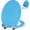 Blue, variant on Glitter Toilet Seat Molded Wood Elongated Toilet Seat with Quietly Close and Quick Release Hinges, Easy to Clean also Easy to Install (Elongated 18.5'', Pink)