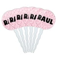 thumbnail image 1 of Raul Cupcake Picks Toppers - Set of 6 - Pink Speckles, 1 of 1