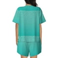 thumbnail image 3 of Picia Turquoise Glitter Pajamas Sets for Women Soft Short-Sleeved Pjs with Lounge Shorts Two Piece Sleepwear-Medium, 3 of 9