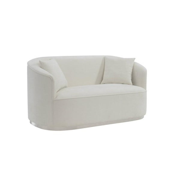 ACME Odette Loveseat W/2 Pillows, Beige Chenille