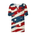 thumbnail image 5 of Red White and Blue T Shirts Red White and Blue T Shirt Women American Flag Womens Shirts Womens Red White and Blue Tops Womens Patriotic Tees Fashion Casual Printed Short Sleeves V-Neck Blouse, 5 of 5