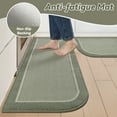 thumbnail image 6 of SIXHOME Non-Slip Kitchen Rug, Washable 17"x30" Kitchen Floor Mat, Half Circle Design for Sink, Laundry, Sage, 6 of 7