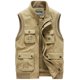 thumbnail image 5 of Primavera otoño hombres Casual Cargo chaleco chaquetas abrigo para hombre a prueba de viento sin mangas prendas de vestir exteriores chaleco para exteriores masculino de gran tamaño Q20, 5 of 5