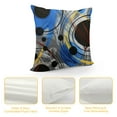 thumbnail image 4 of GOSMITH Blue Geometric Pillow Cover, Decorative Couch Throw Pillow Cover For Sofa Bedroom, Farmhouse Cushion Case Modern Abstract Stripes Cover For Couch Patio Bed Outdoor Home Decor, 4 of 5