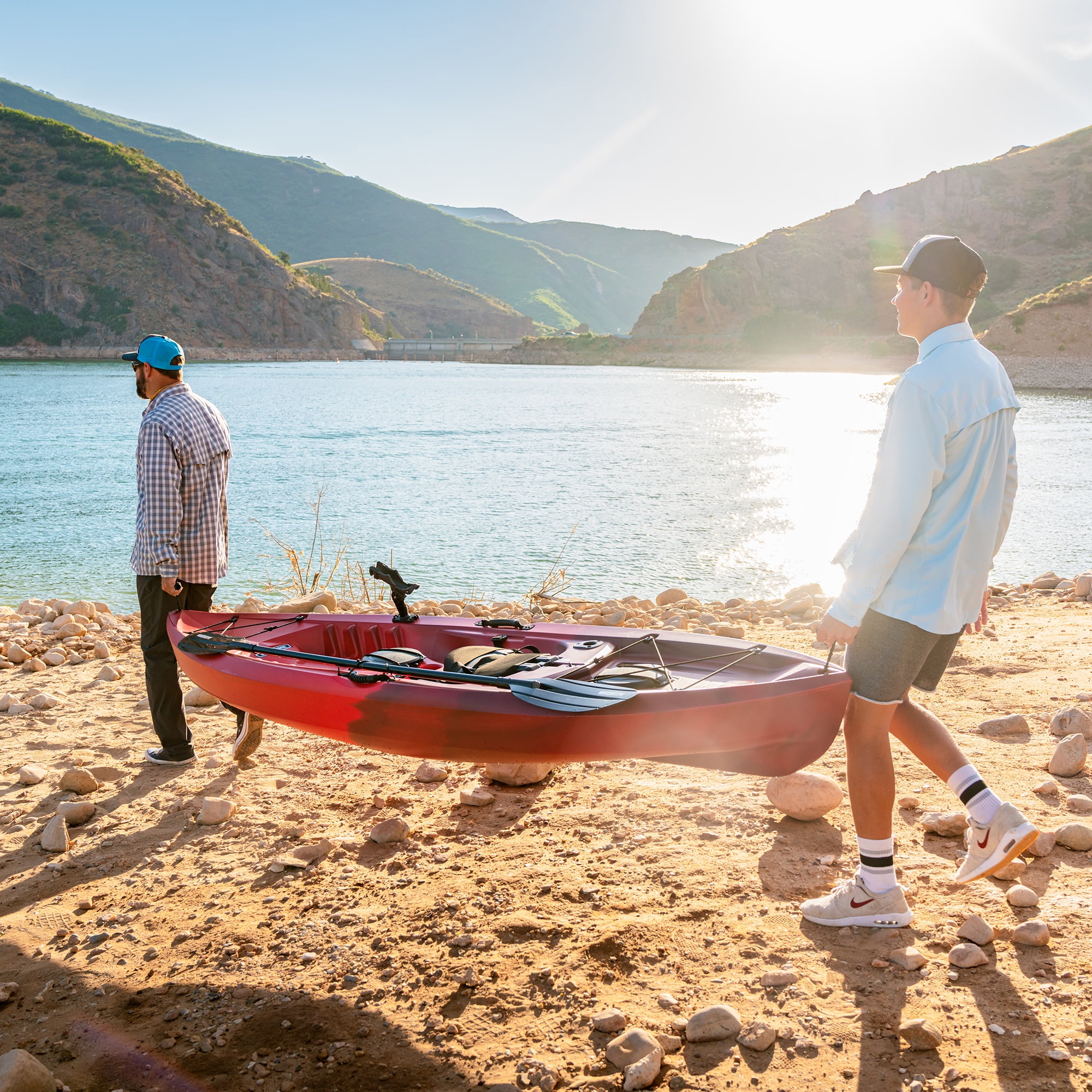 Lifetime Tamarack Angler 10 ft Sit-On-Top Fishing Kayak, Volcano Fusion (91340)