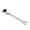 Silver Size C E3, variant on Metric Ratchet Wrench, Gaqring 72-Tooth Vanadium Steel Tubing Spanner, Adjustable Head 180° Non-Slip Bidirectional Ratcheting Open End Wrench, Silver