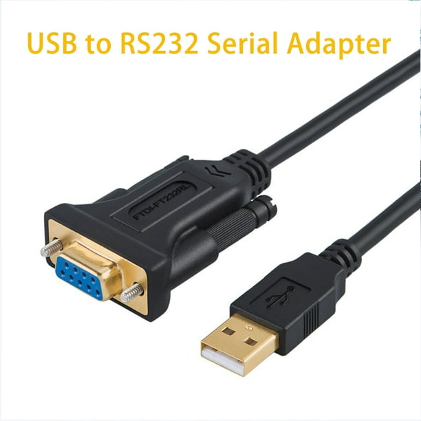 boliger Forudsige Lav et navn CableCreation USB to Serial 10ft Long Cable , USB to RS232 Adapter, USB to  DB9, RS232 Converter 9-Pin FTDI Chipset for Windows , Mac OS and Linux -  Walmart.com