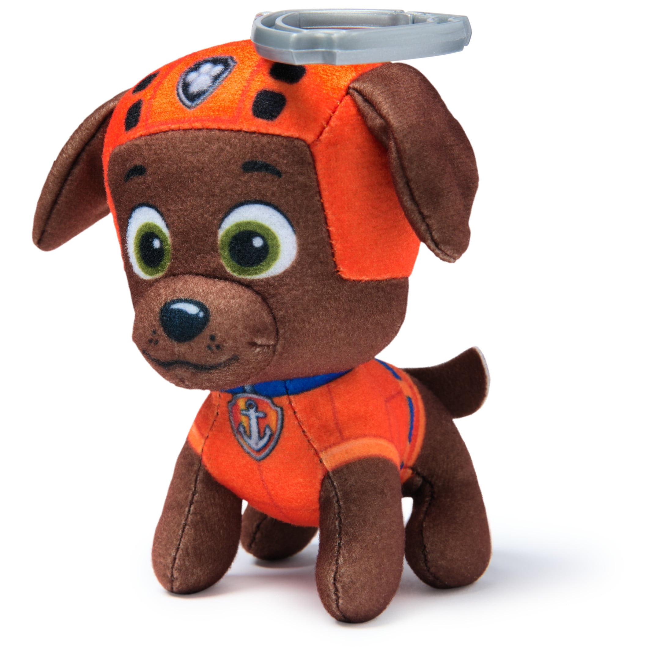 PAW Patrol, Rescue Wheels, 4-Inch Zuma Plush Toy, Keychain Clip