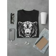thumbnail image 3 of Ferocious Wolf White Outline T-Shirt Men -Image by Shutterstock, Male Large, 3 of 4