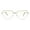Gold, variant on Heart Shape Clear Lens Glasses Wide Oversized Metal Frame Spring Hinge Black
