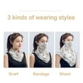 thumbnail image 6 of D GROEE Women Sun Face Cover Colorful Flower Print Chiffon Neck Gaiter Face Wrap Non Slip UV Scarf Neck Face Cover Shawl, 6 of 6