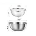 thumbnail image 3 of Mini Colander 304 Stainless Steel Food Strainer Small Mixing Bowl with Microporous Design for Kitchen Cooking Rice Pasta Fruit Vegetable Washing Draining Dishwasher Safe, 3 of 6
