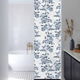thumbnail image 3 of Blue Fruit Window Privacy Film, Vintage Plant Nature Botanical Flower Floral Static Cling UV Sun Blocking Heat Control Window Tint, Non-Adhesive One Way Windows Privacy Cover 17.7''x78.7'', 3 of 7
